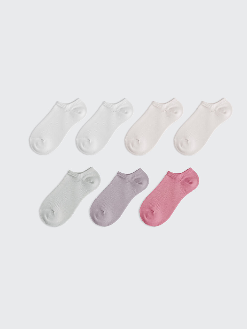 Pembe Kadın Sneaker Çorap 7'li