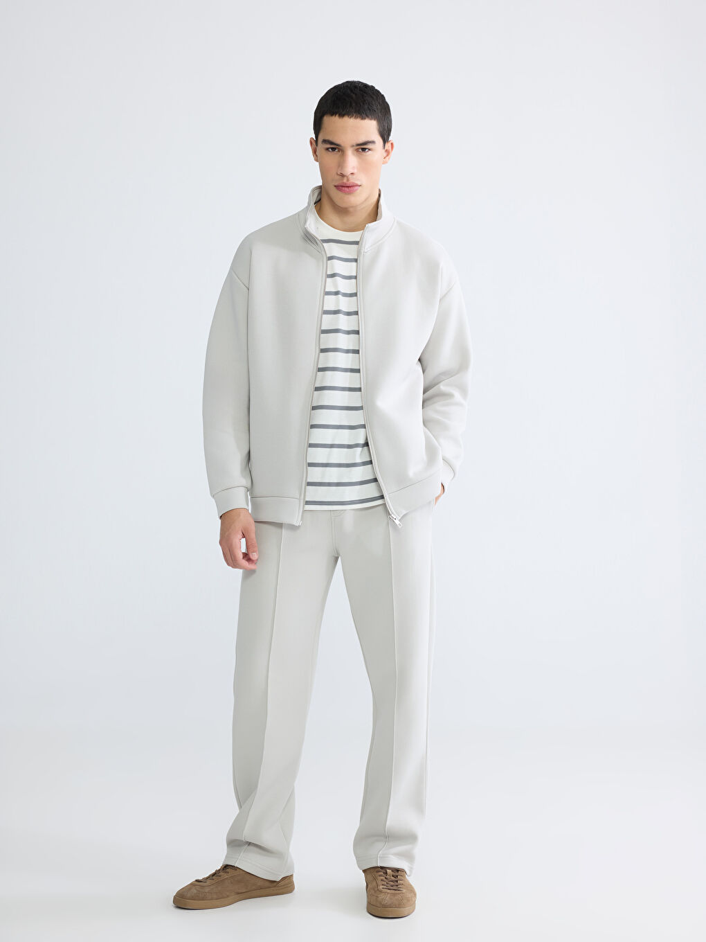 Gri Loose Fit Erkek Eşofman Altı