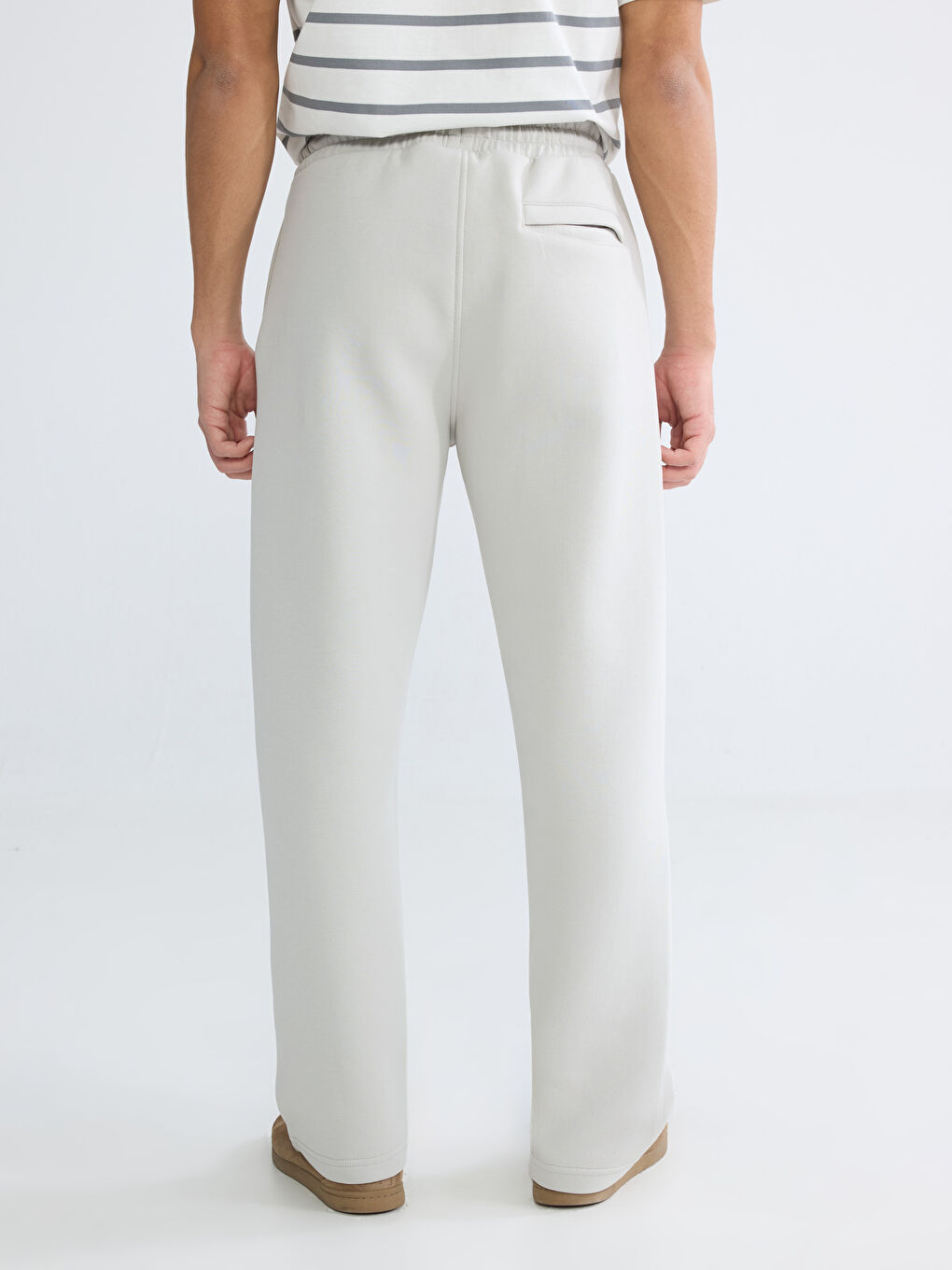 Gri Loose Fit Erkek Eşofman Altı-3