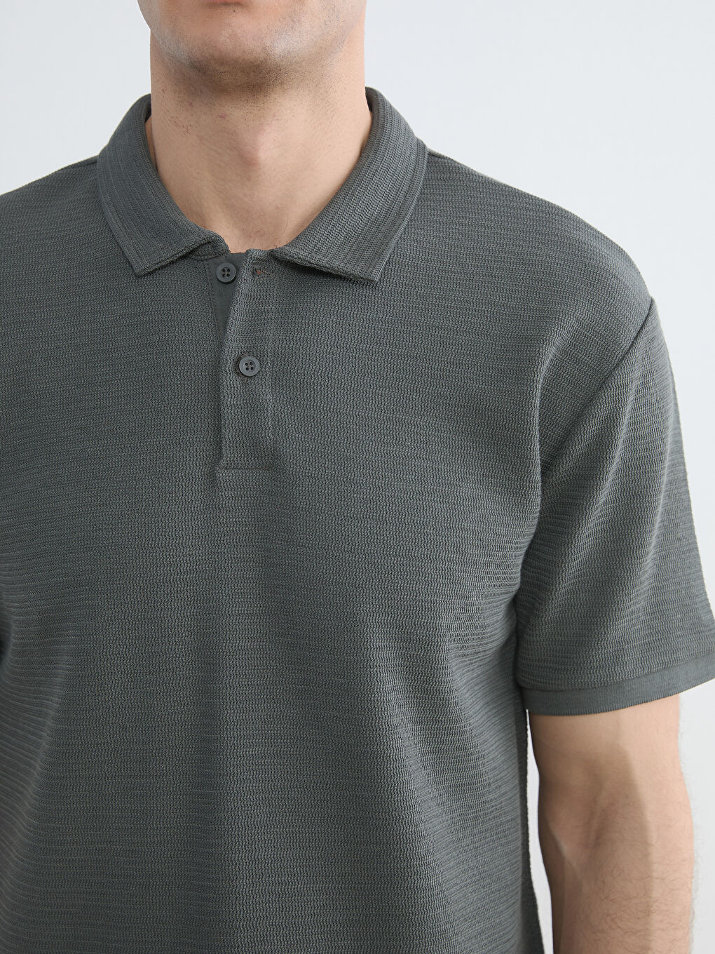 Yeşil Polo Yaka Erkek Tişört-2