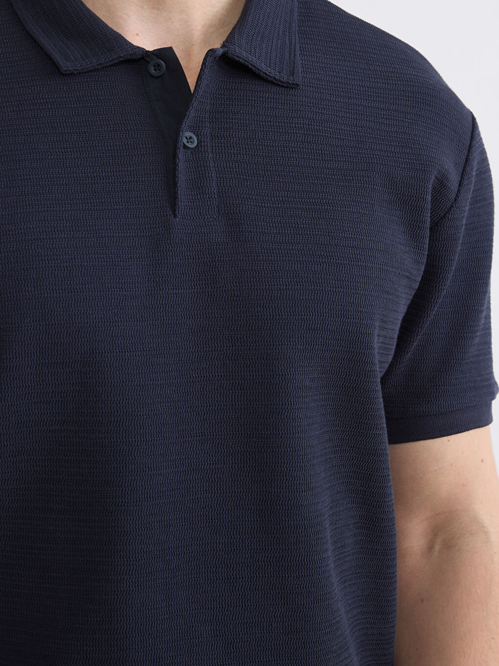 Lacivert Polo Yaka Erkek Tişört-2