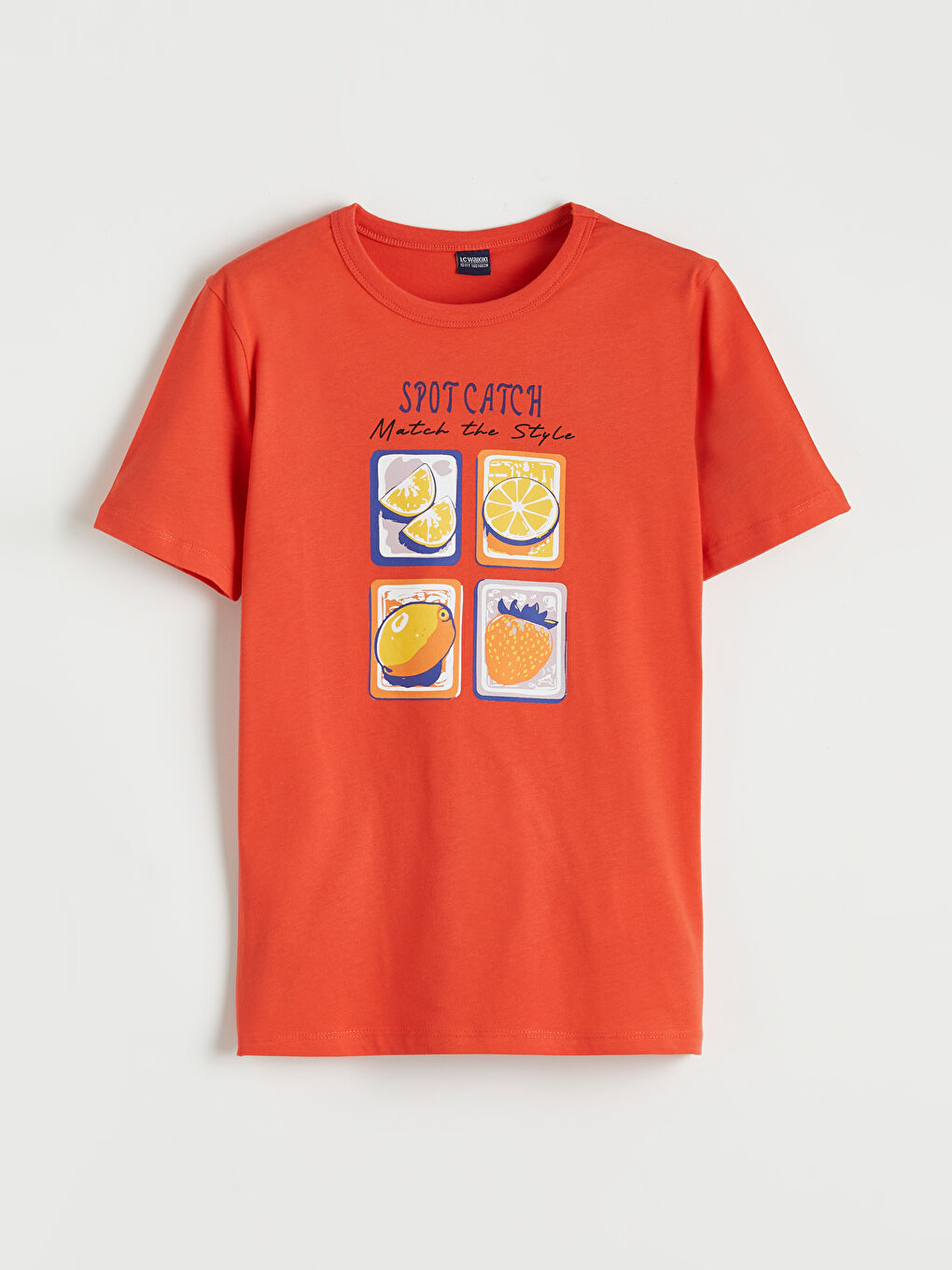 Turuncu Baskılı Erkek Çocuk Tişört
