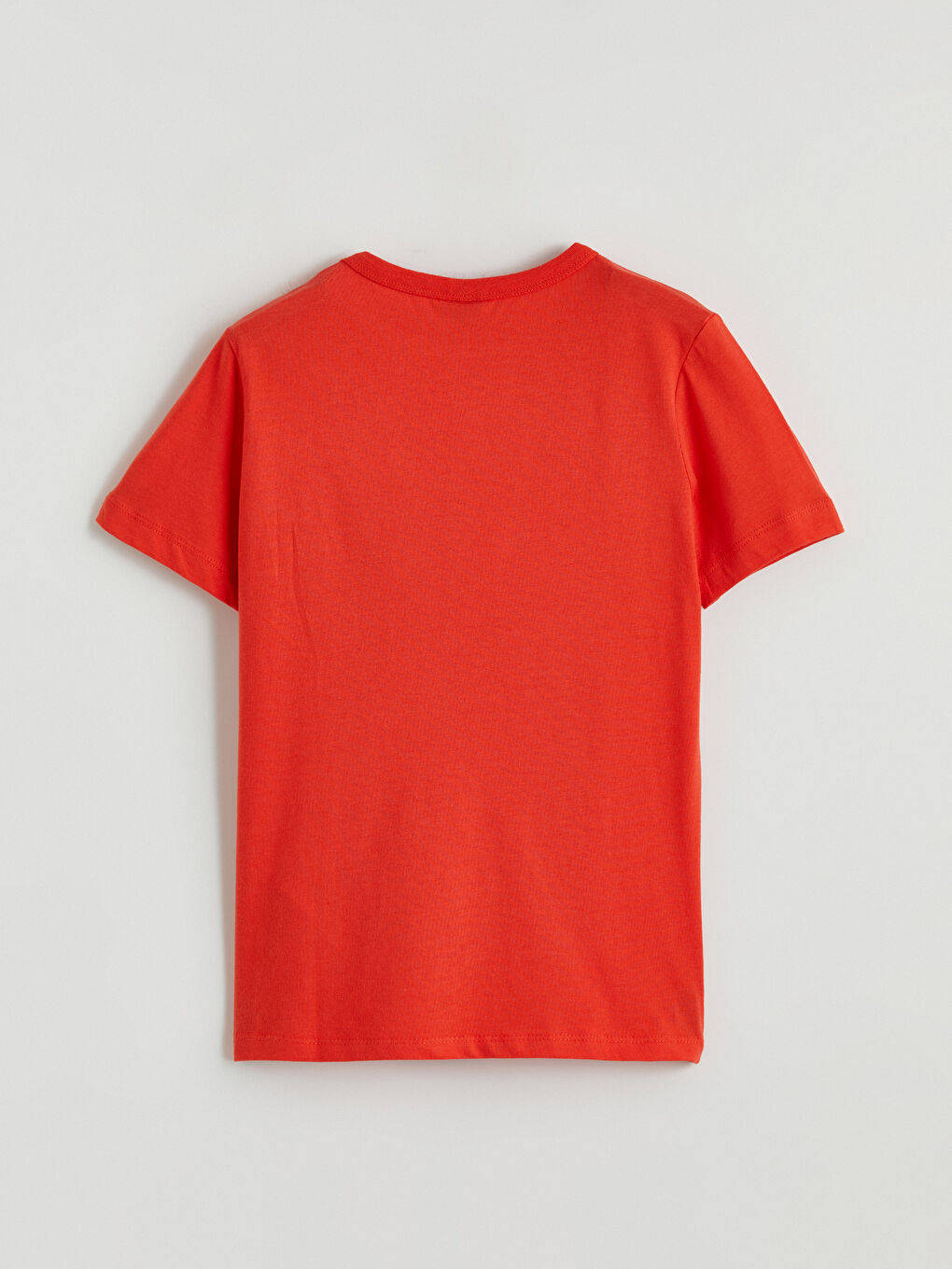 Turuncu Bisiklet Yaka Baskılı Erkek Çocuk Tişört-2