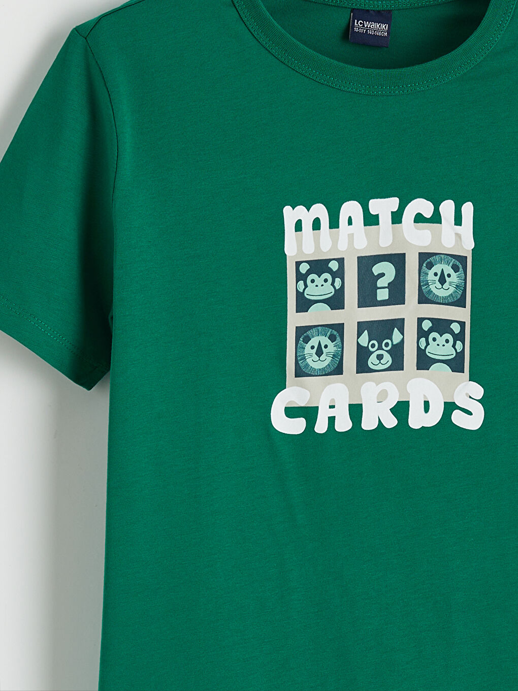 Yeşil Bisiklet Yaka Baskılı Erkek Çocuk Tişört-2