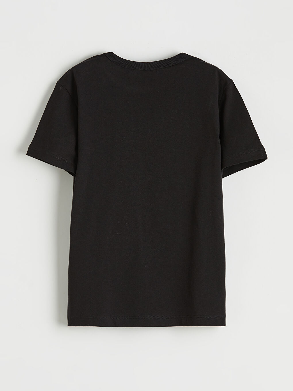 Siyah Bol Fit Erkek Çocuk Baskılı Tişört-1