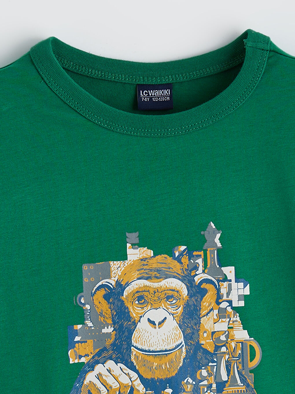 Yeşil Baskılı Erkek Çocuk Tişört-1