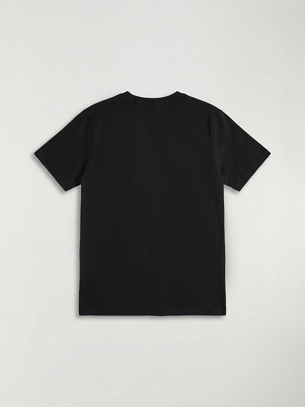 Siyah Bisiklet Yaka Baskılı Erkek Çocuk Tişört-1