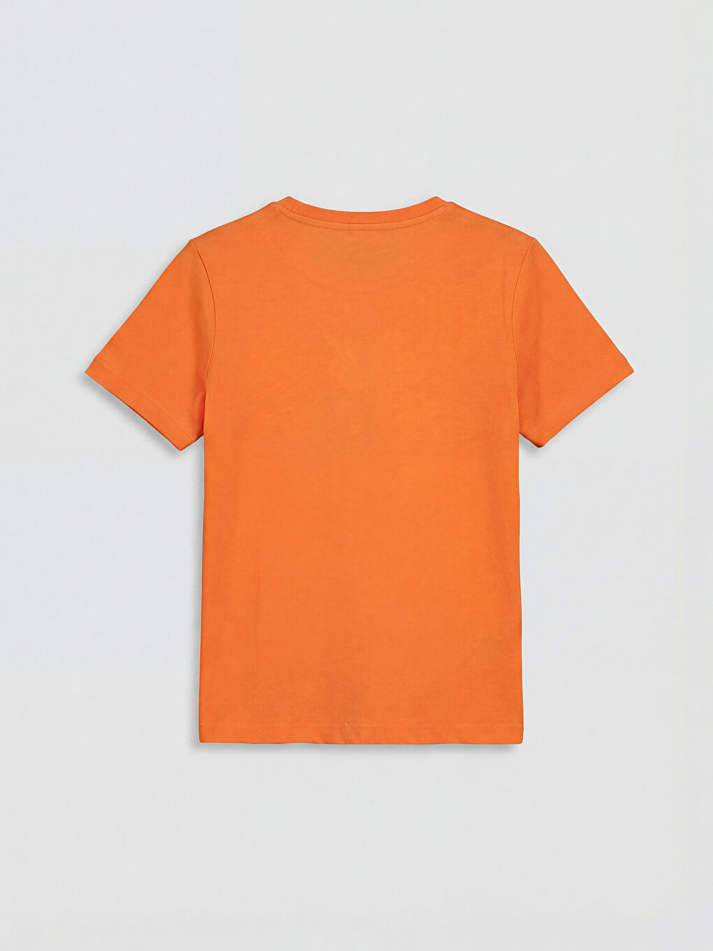 Turuncu Bisiklet Yaka Baskılı Erkek Çocuk Tişört-1