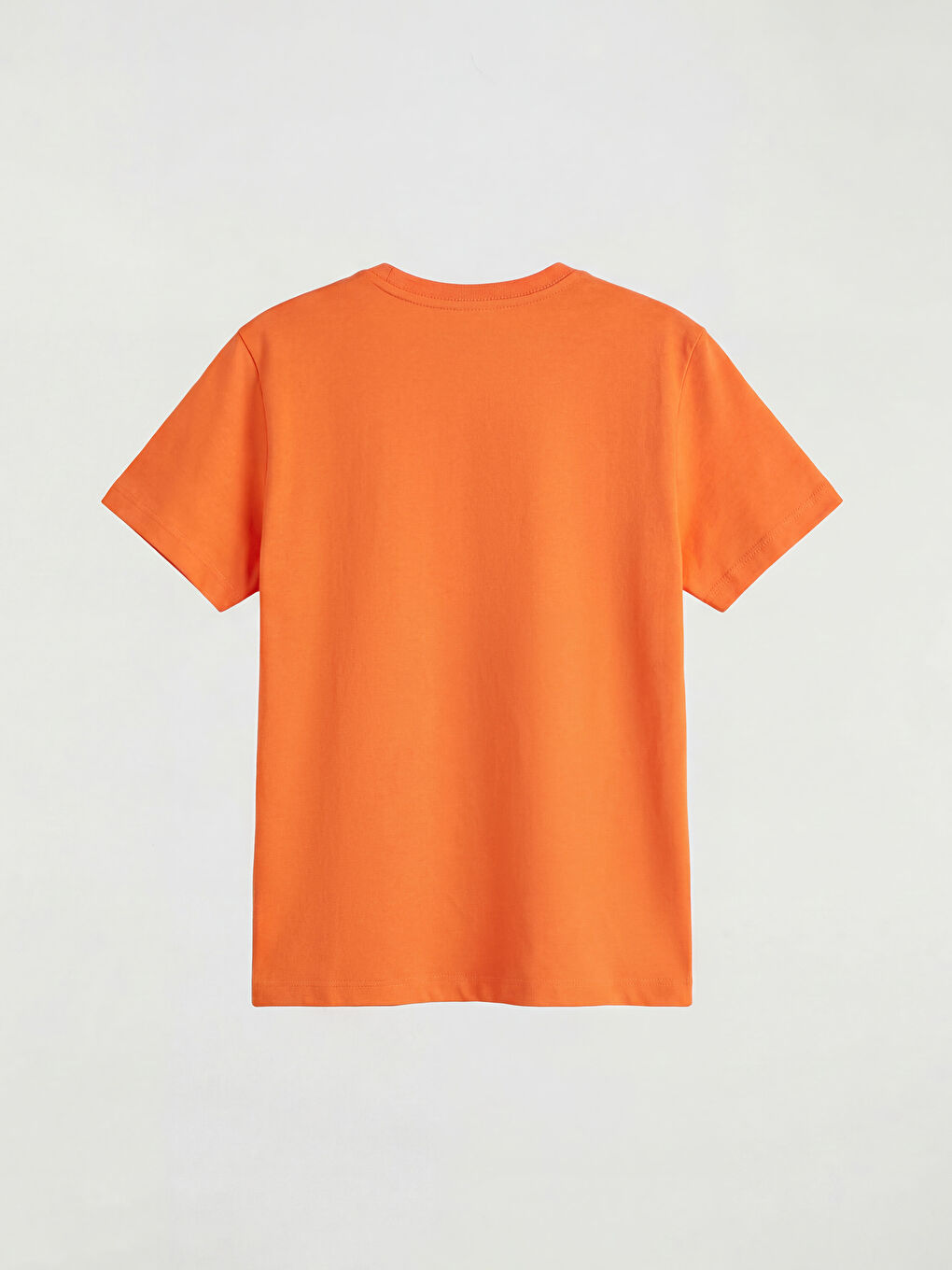 Turuncu Bisiklet Yaka Baskılı Erkek Çocuk Tişört-1