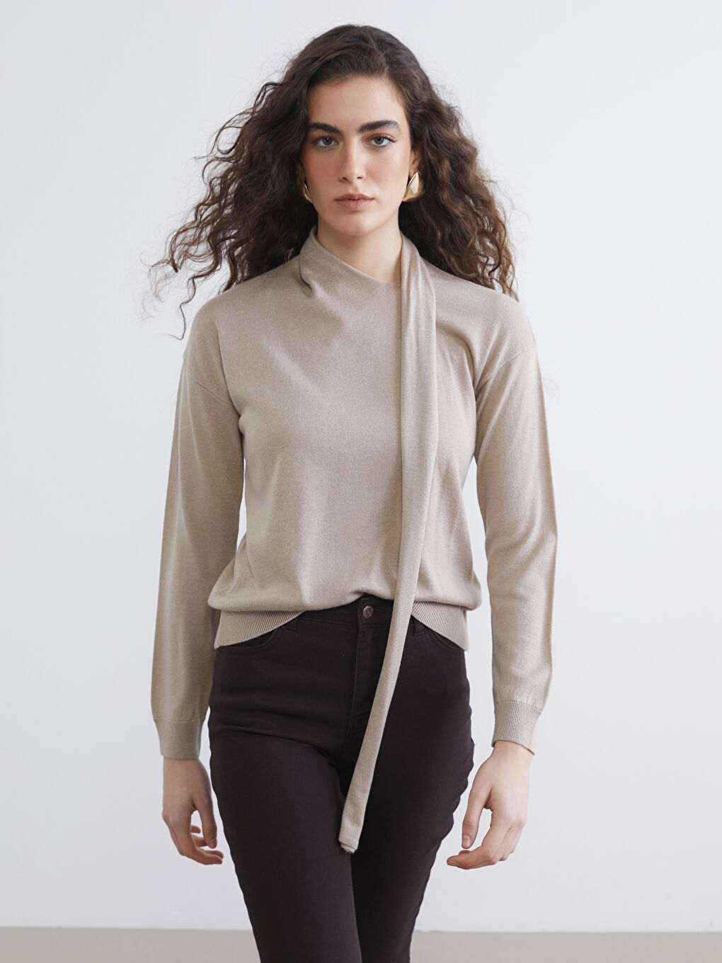 Shawl Collar Women's Knit Sweater