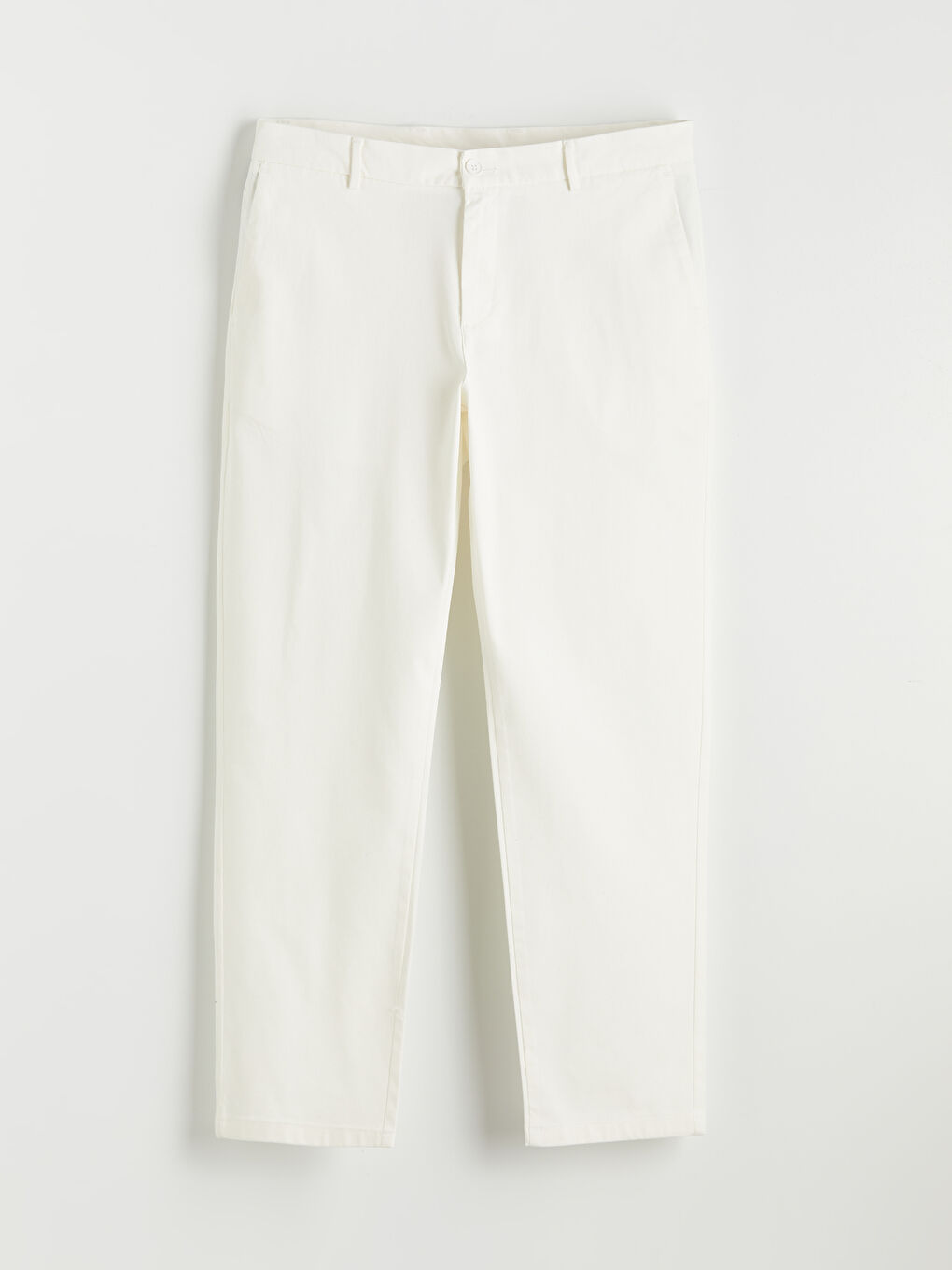 Ekru Standart Kalıp Armürlü Erkek Pantolon