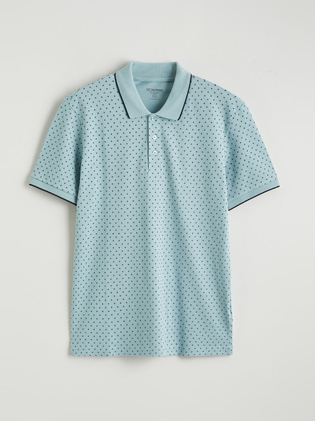 Yeşil Polo Yaka Desenli Pike Erkek Tişört