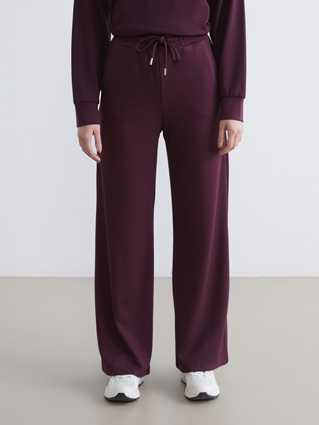 Mürdüm Beli Lastikli Soft Touch Kadın Eşofman Altı-1