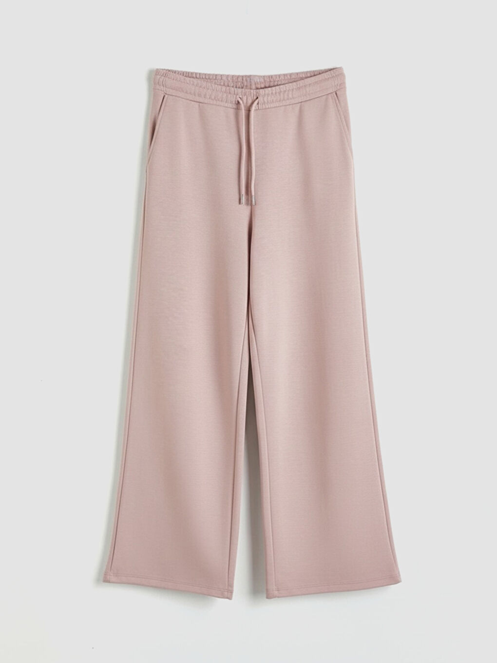 Pembe Beli Lastikli Soft Touch Kadın Eşofman Altı-4