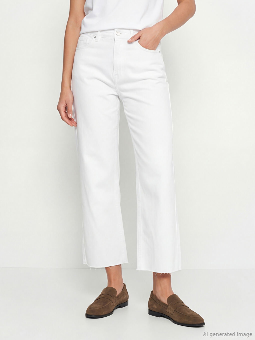 جينز أبيض نساء-1