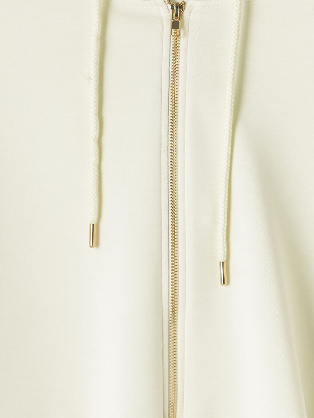 Sarı Modal Karışımlı Kadın Fermuarlı Sweatshirt-2