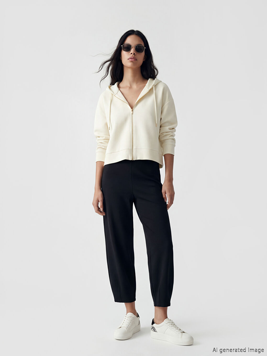 Hooded Women's Zip-Up Sweatshirt-1