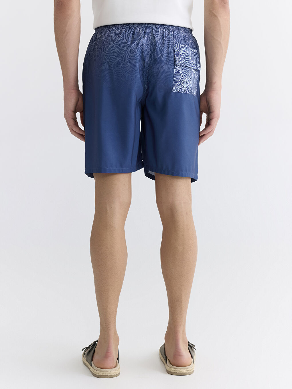 Mavi Kısa Boy Erkek Deniz Şortu-3