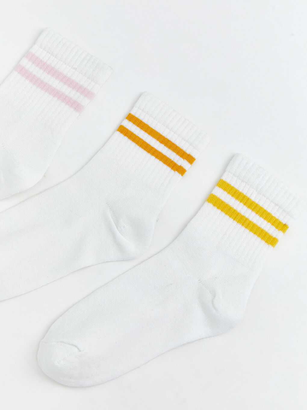 Girls' Striped Sock Set of Three-1