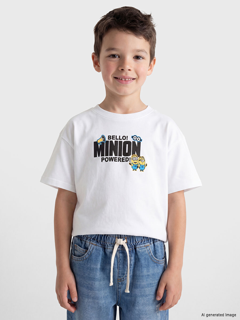 Тениска с щампа „Миньони“ за момчета-1