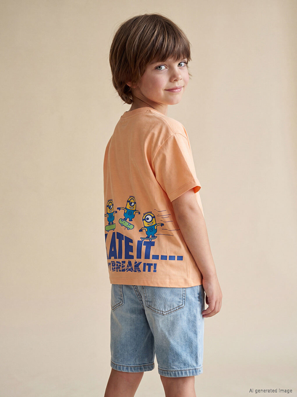 Boys' Minions Printed T-Shirt-1