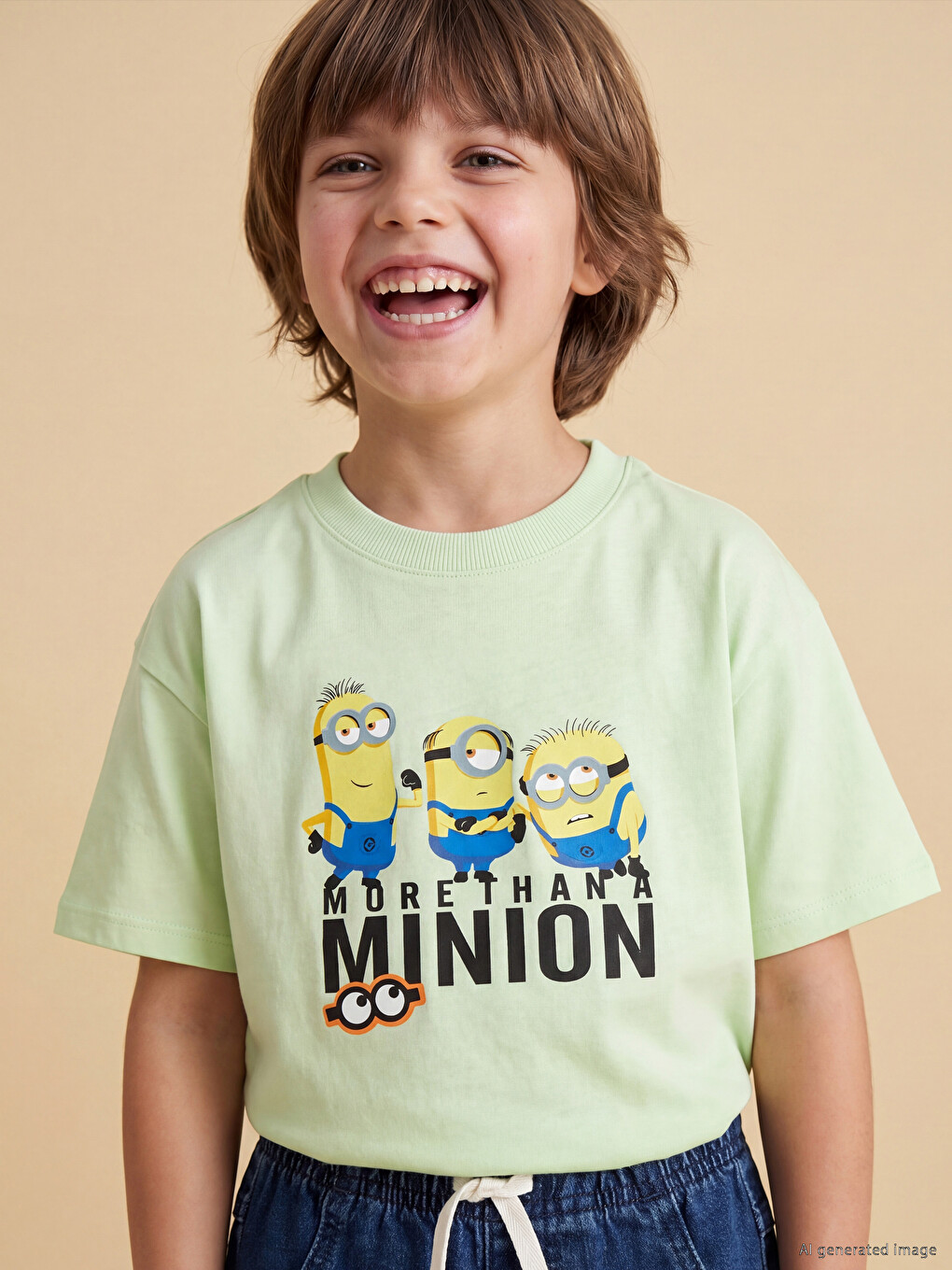 Majica s okruglim izrezom i printom Minionsa za dječake-1