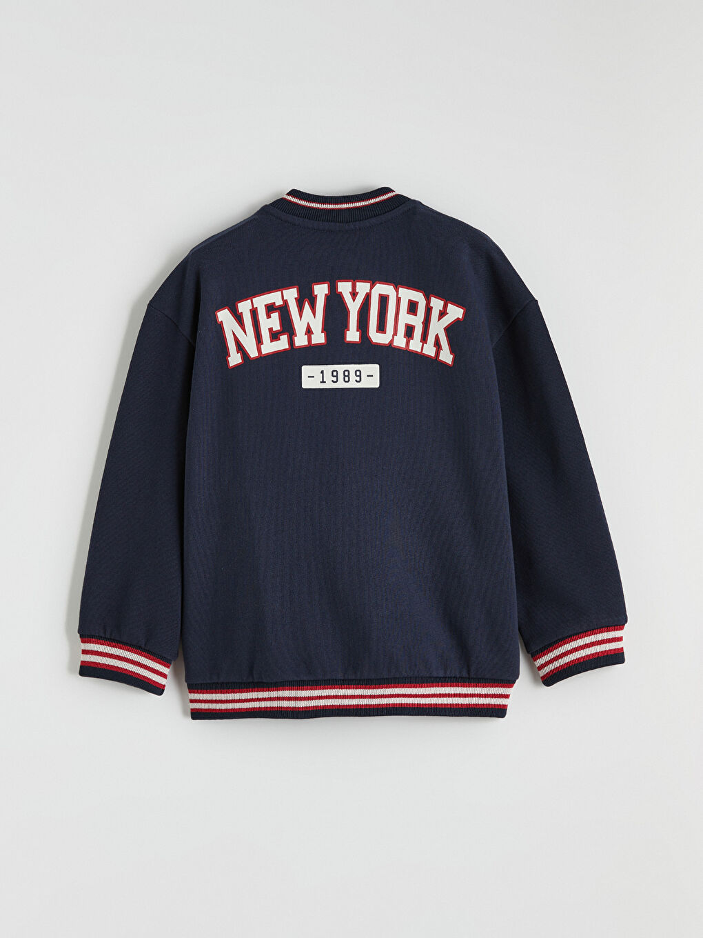 Lacivert New York Baskılı Erkek Çocuk Kolej Ceket-3