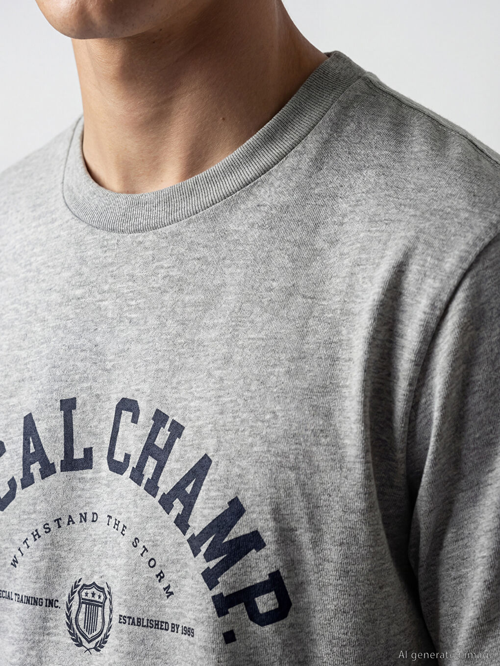 تي شيرت رجالي جيرسي مطبوع بكول مدور-2