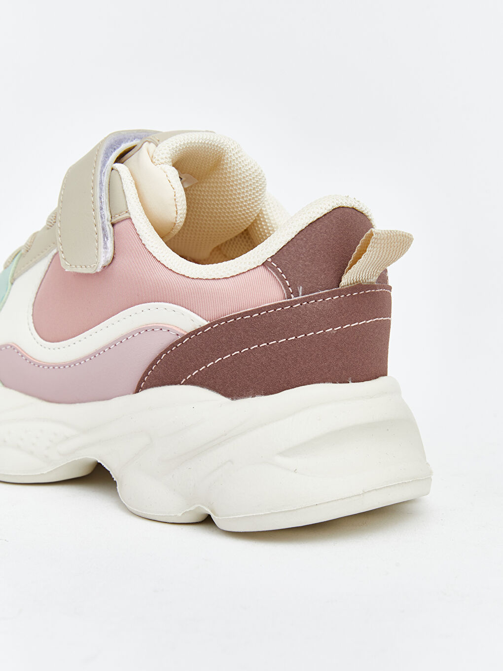 Bej Bağcık ve Cırt Cırtlı Kız Bebek Spor Ayakkabı-4