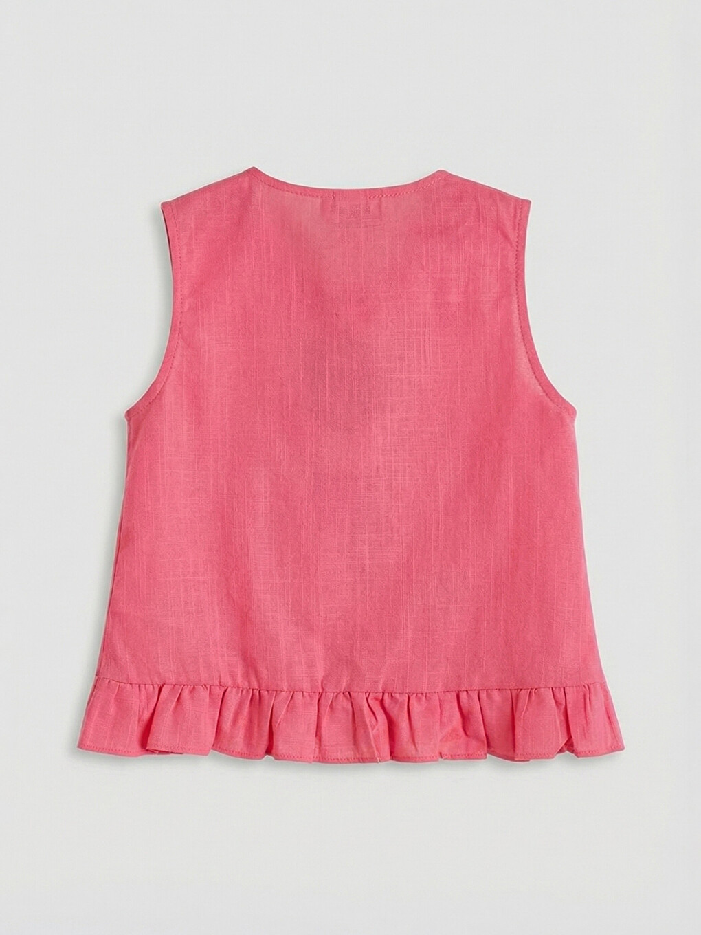 Pembe Bisiklet Yaka Kız Çocuk Bluz-2