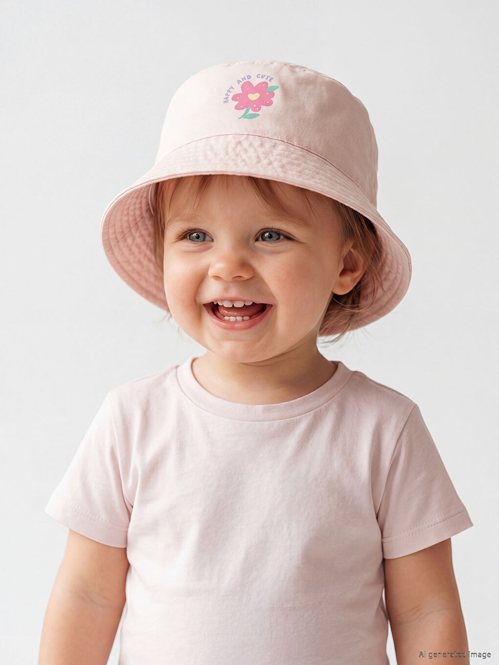 Φλοράλ καπέλο κουβά για μωρό κορίτσι-1