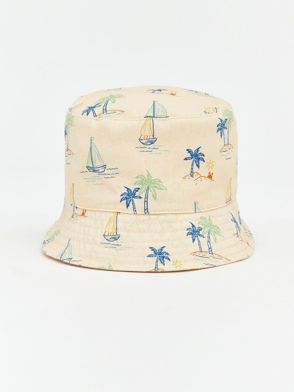 Pembe Desenli Erkek Bebek Bucket Şapka