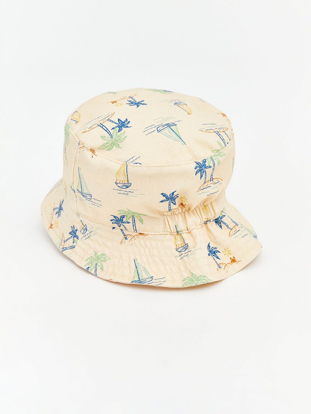 Pembe Desenli Erkek Bebek Bucket Şapka-2