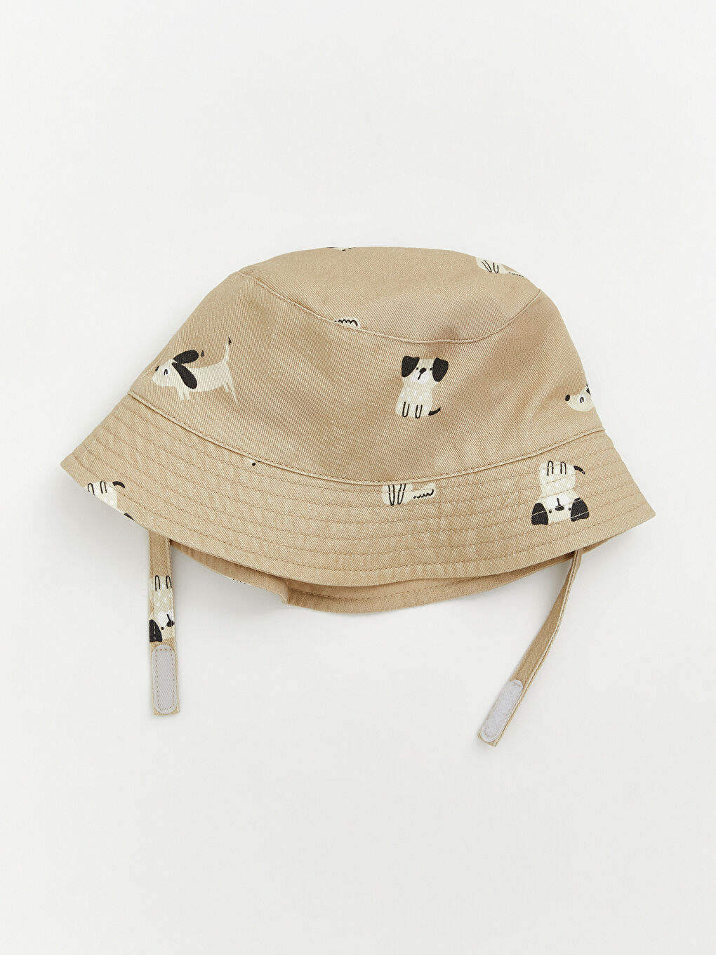 Bej Hayvan Baskılı Erkek Bebek Bucket Şapka-1