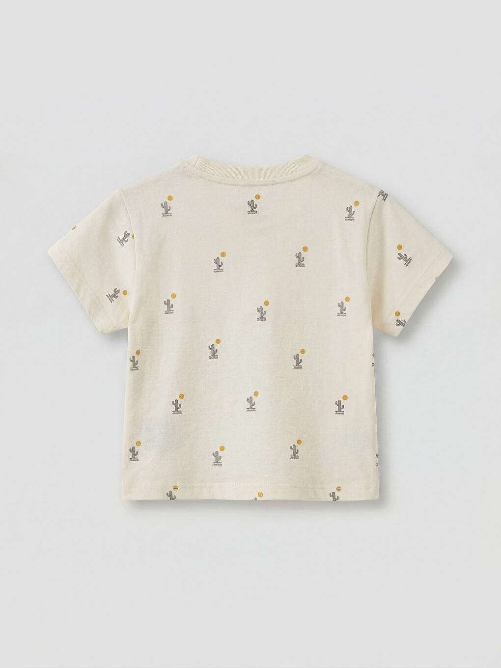 Ekru Kaktüs Baskılı Erkek Bebek Takım-2