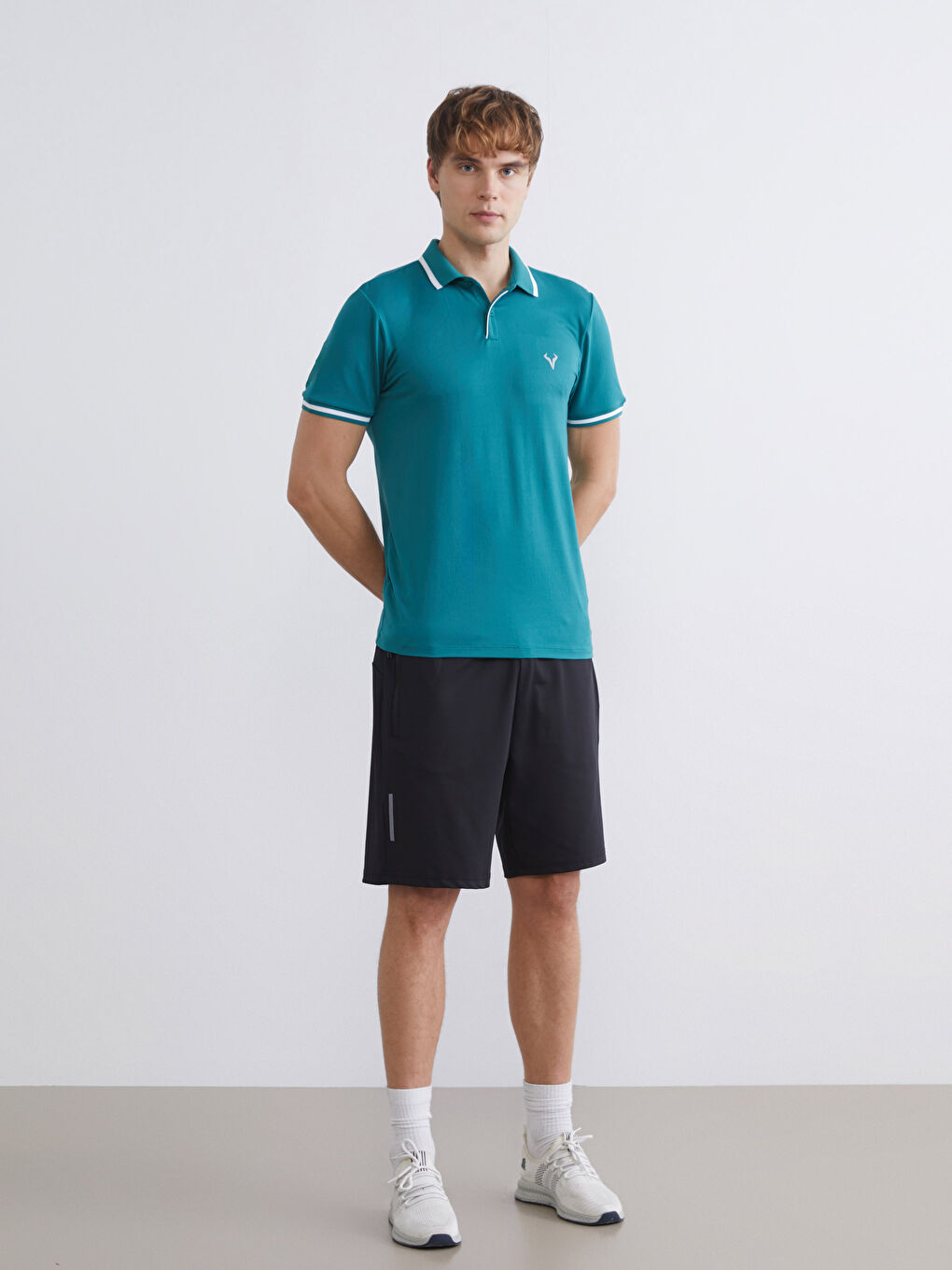 Yeşil Slim Fit Erkek Polo Yaka Tişört-1