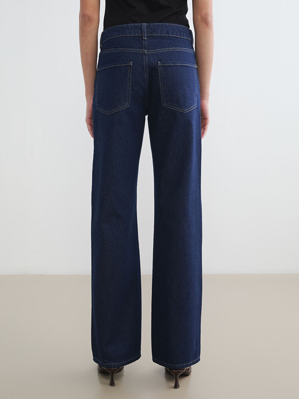 Jean Jambe Large pour Femmes-3