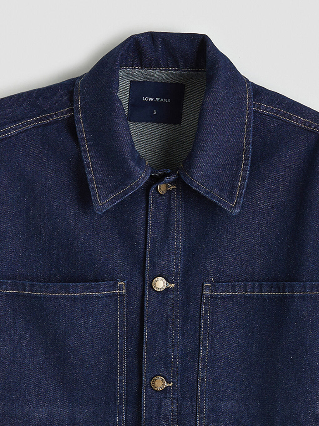 Әйелдерге арналған оверсайз деним джинс күртеше жағалы мойын-6