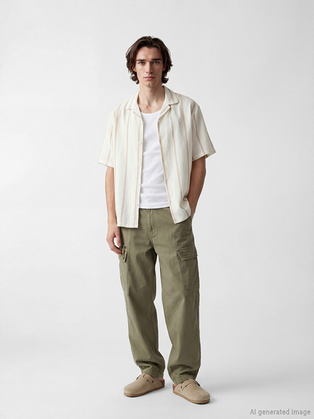 Loose Fit Striped Dobby Men's Shirt-1