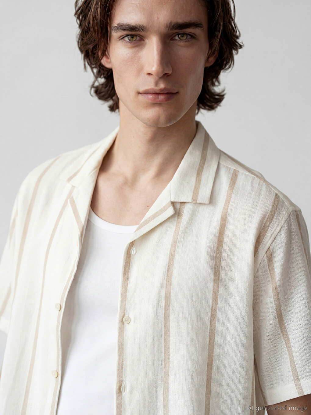 Loose Fit Striped Dobby Men's Shirt-2
