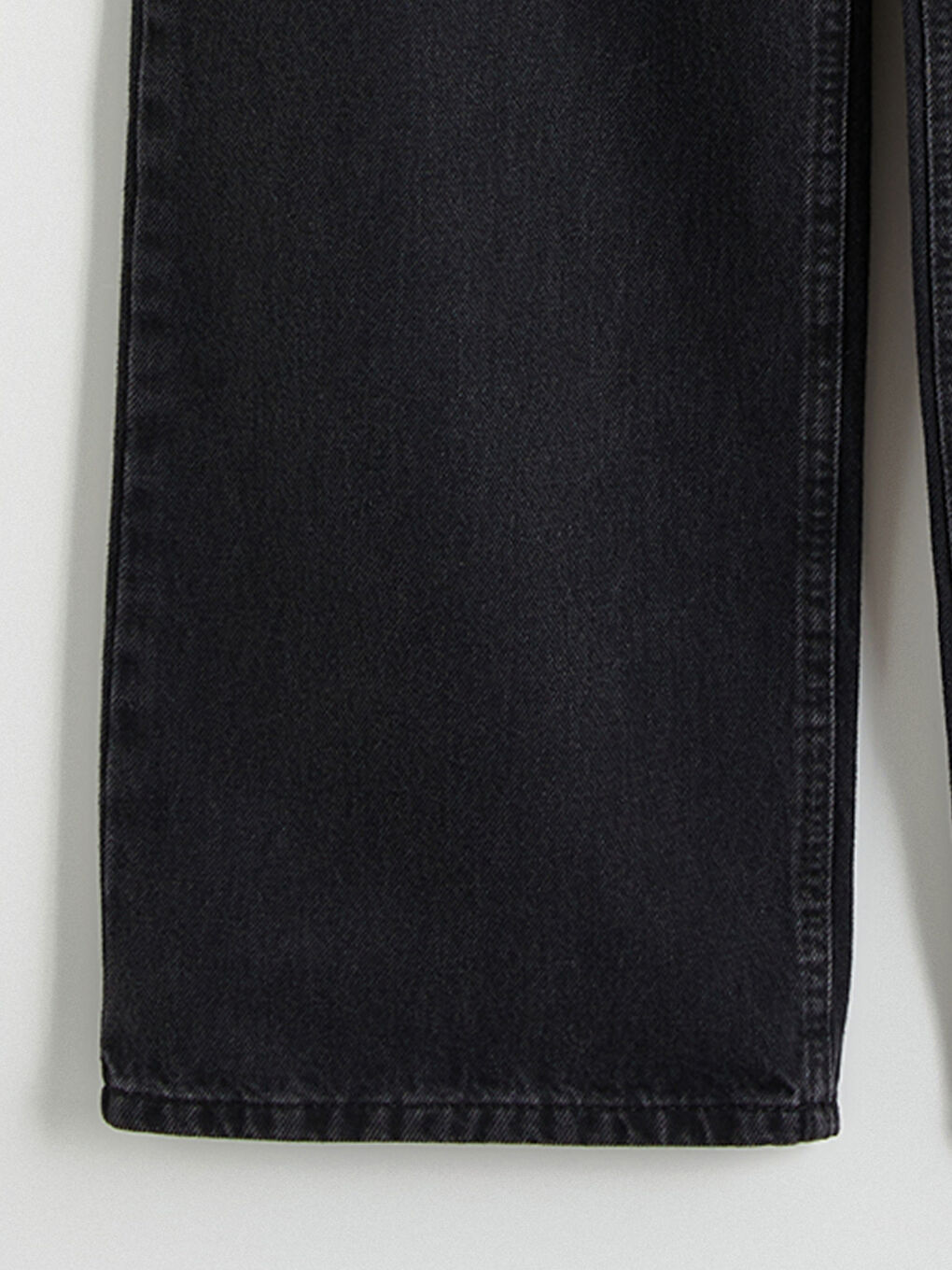 Siyah Wideleg Kadın Jean Pantolon-5