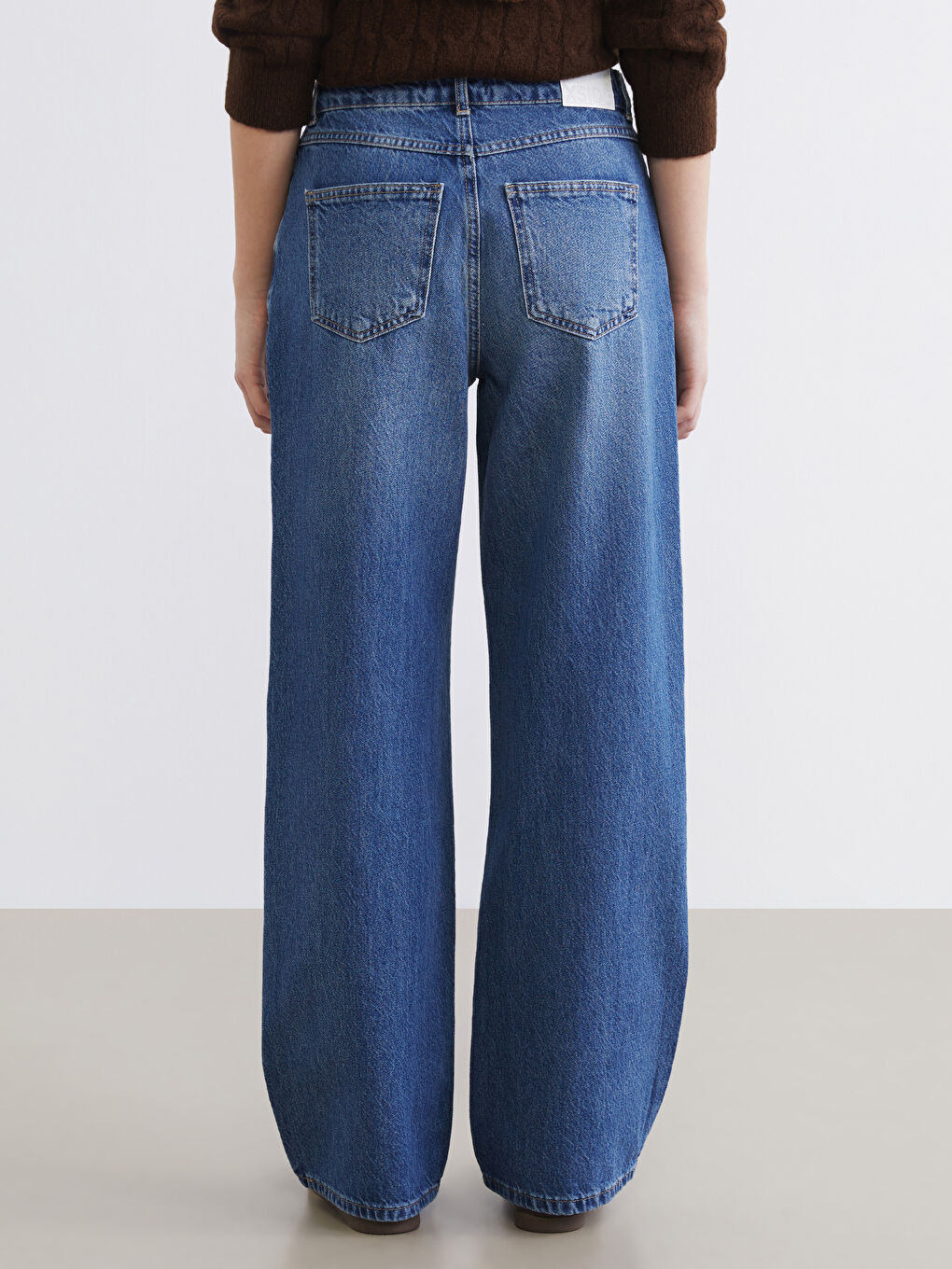 Mavi Wideleg Kadın Jean Pantolon-3