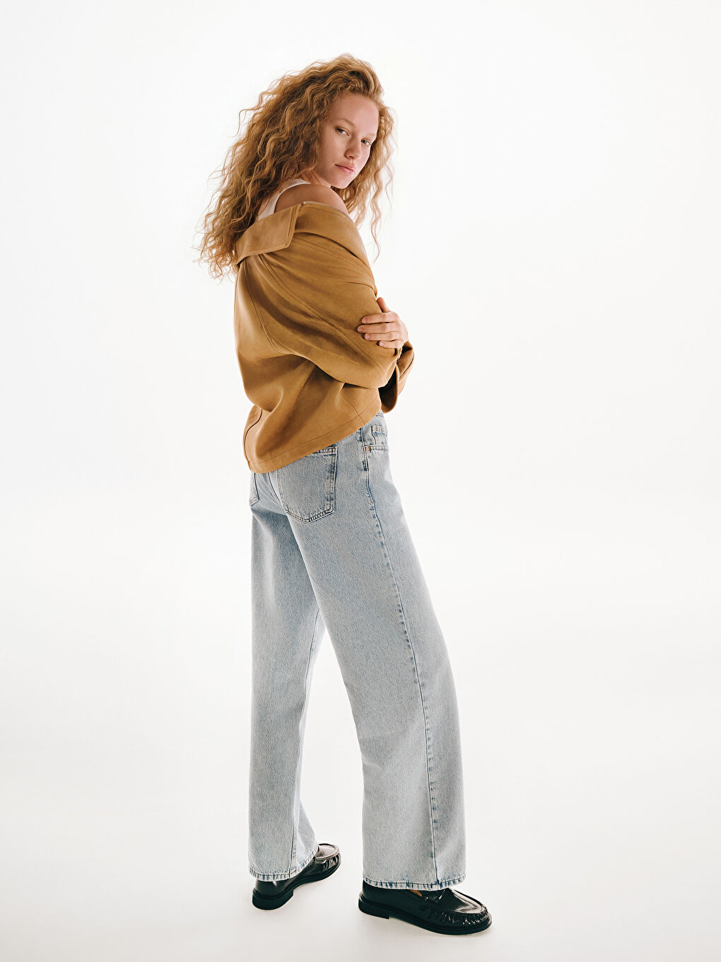 Mavi Wideleg Kadın Jean Pantolon-1