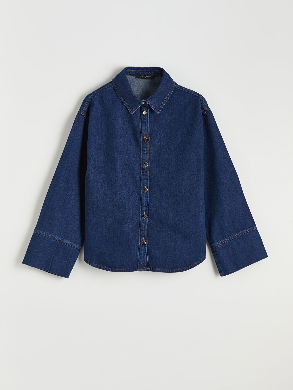 İndigo Kadın Jean Gömlek