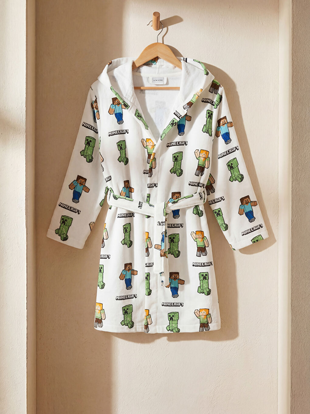 Karışık Minecraft Baskılı Erkek Çocuk Bornoz