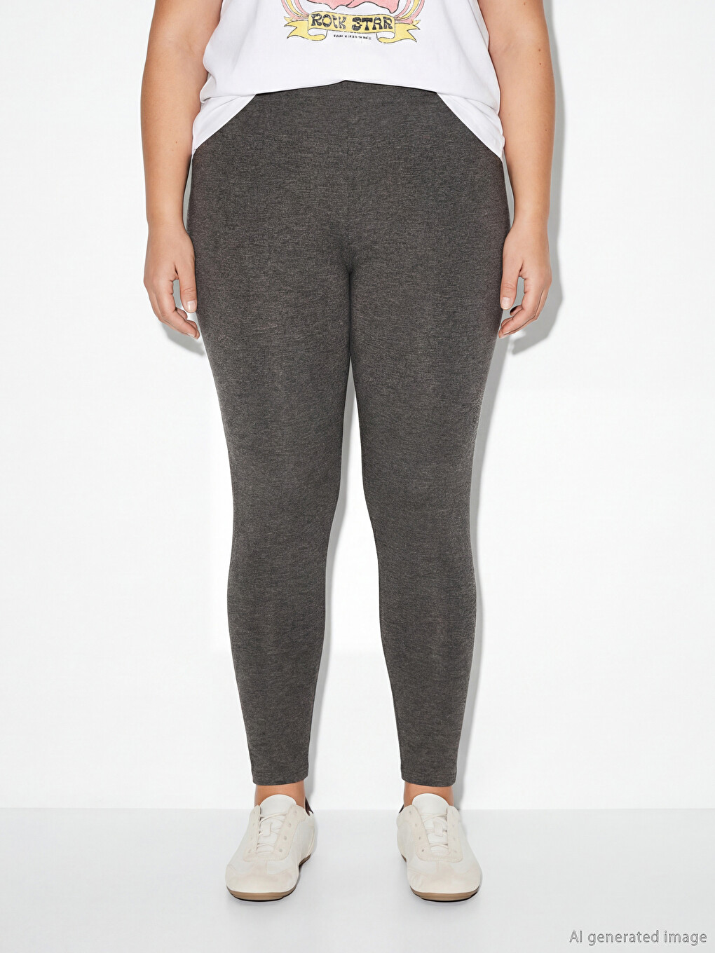 Leggings Gris Femme-1