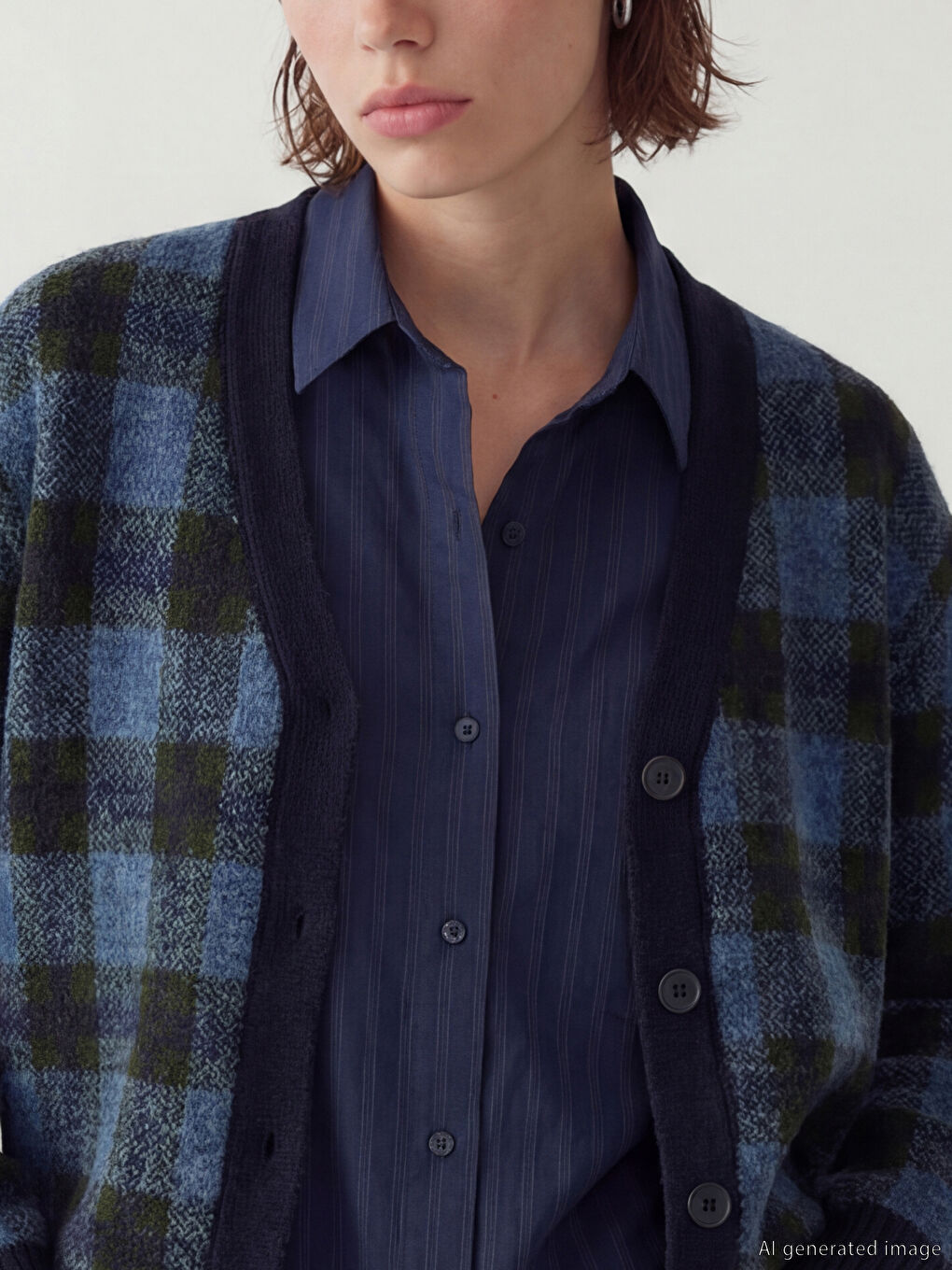 Әйелдер көгілдір Кардиган-2