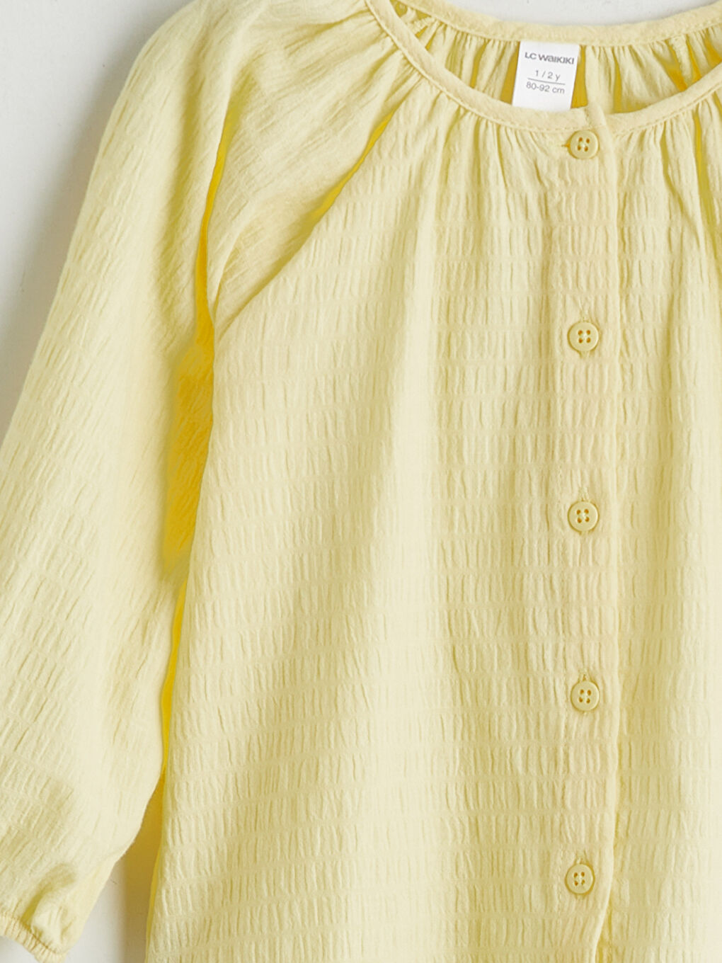 Sarı Bisiklet Yaka Kız Çocuk Gömlek-2