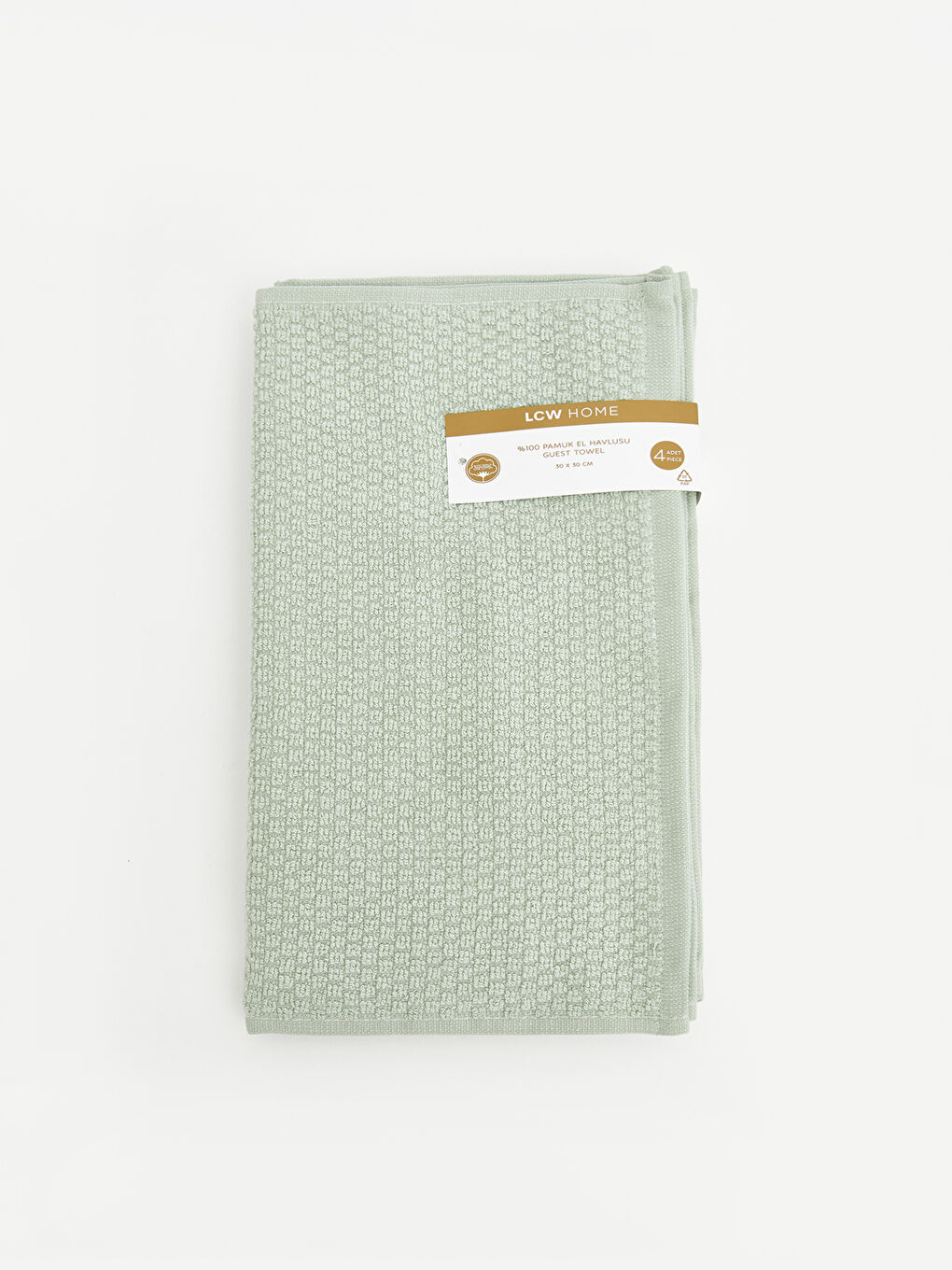 Yeşil Pamuklu Yüz Havlusu 3'lü 50x80 Cm-1