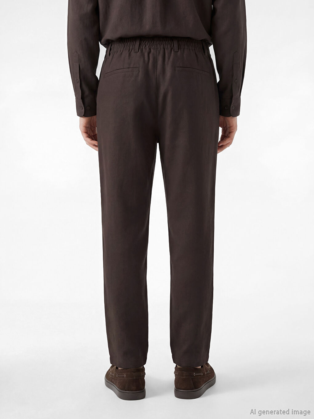 Standart Kalıp Armürlü Erkek Pantolon-3